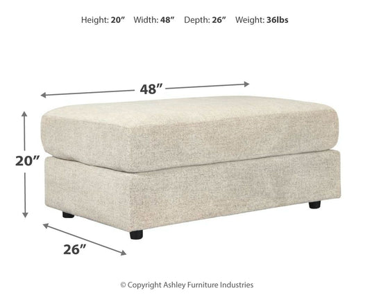 Soletren - Oversized Accent Ottoman - Stone