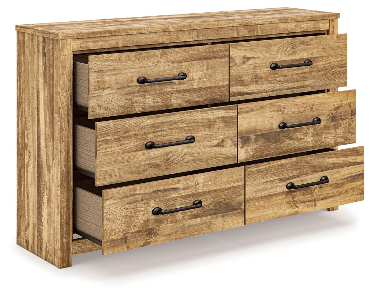 Maystonna - Six Drawer Dresser - Brown