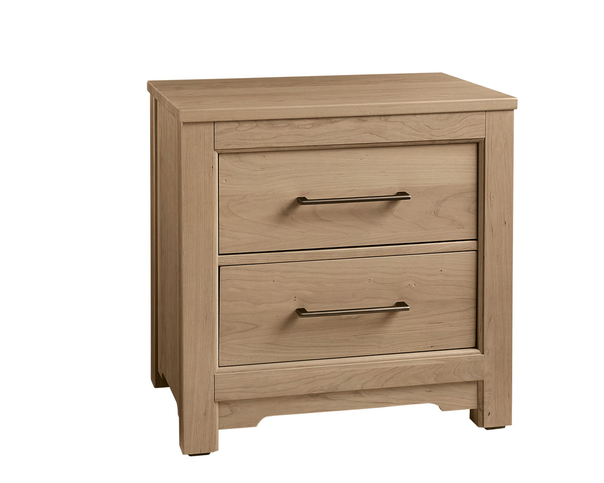 Crafted Cherry - 2 Drawers Nightstand