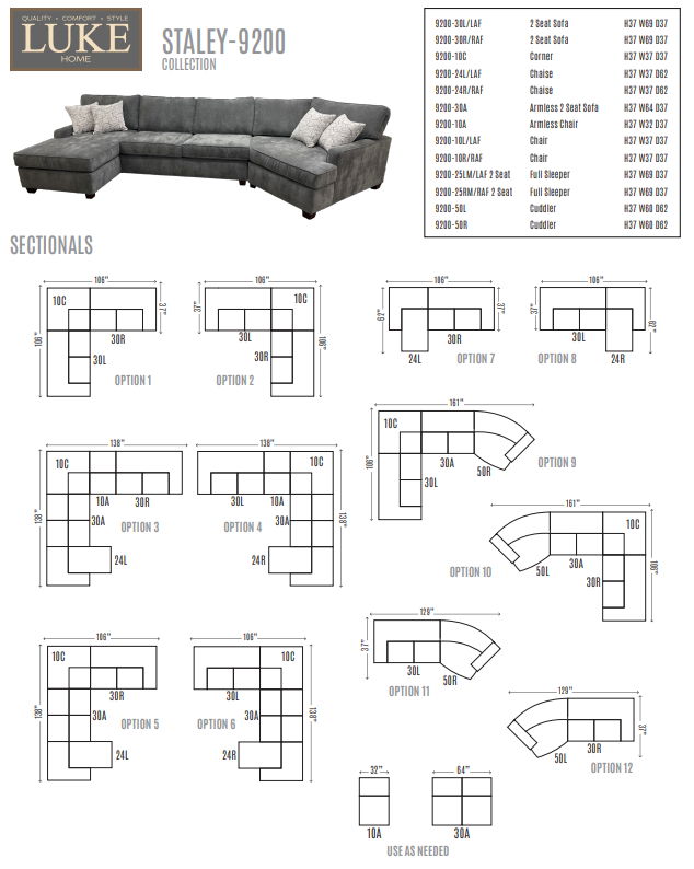 Staley 4 piece Sectional