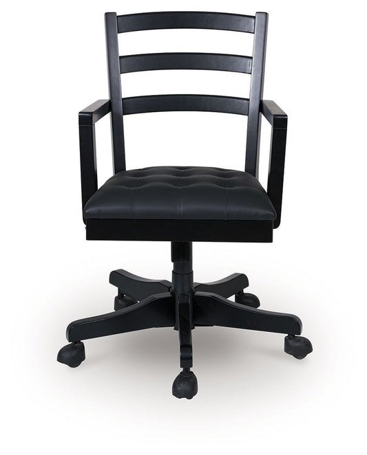 Wildenauer - Home Office Swivel Desk Chair - Brown / Black