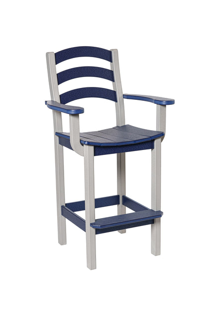 Seabreak Bar Chair w/ Arms Wood Grain