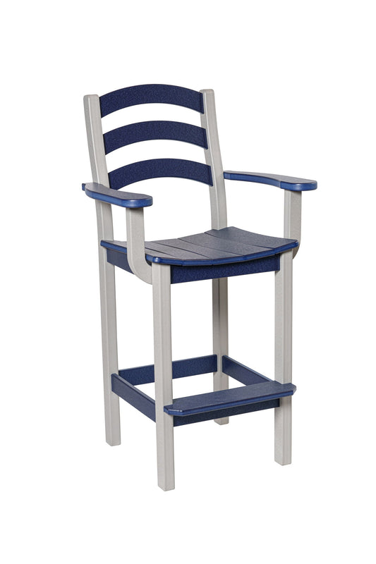 Seabreak Bar Chair w/ Arms Wood Grain