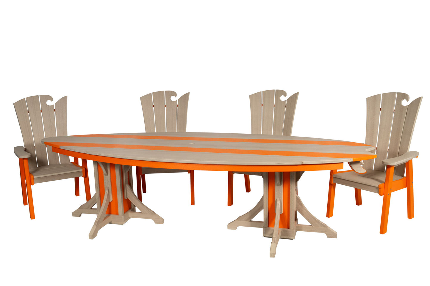 10' SurfAira Dining Table Wood Grain