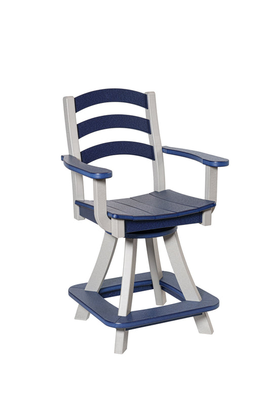 Seabreak Counter Swivel Chair w/ Arms Wood Grain
