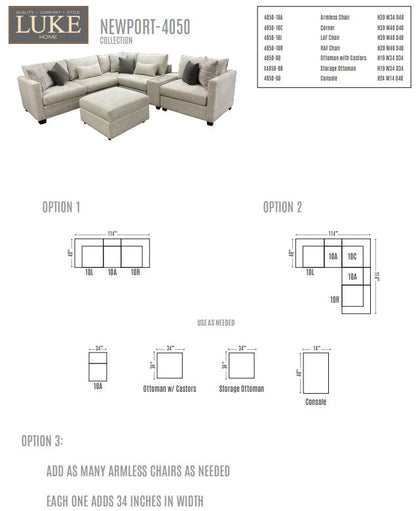 Newport 5pc Sectional