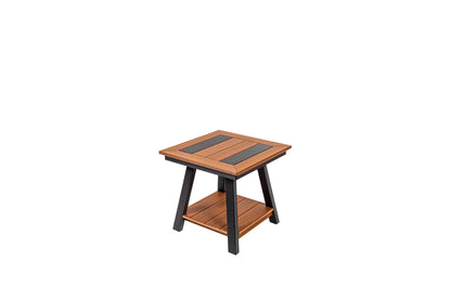 24"x22" Seabreak Square End Table Wood Grain
