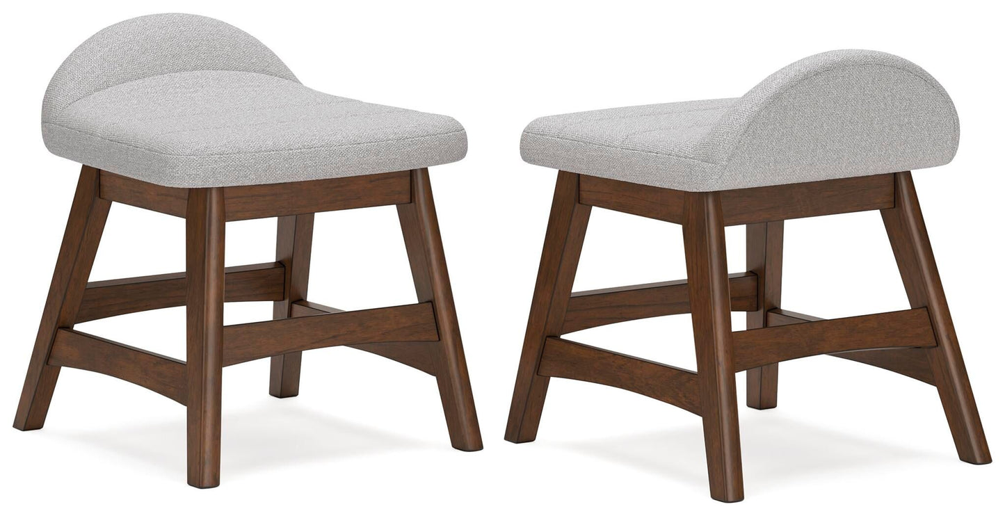 Lyncott - Home Office Desk Chair - Light Gray / Brown