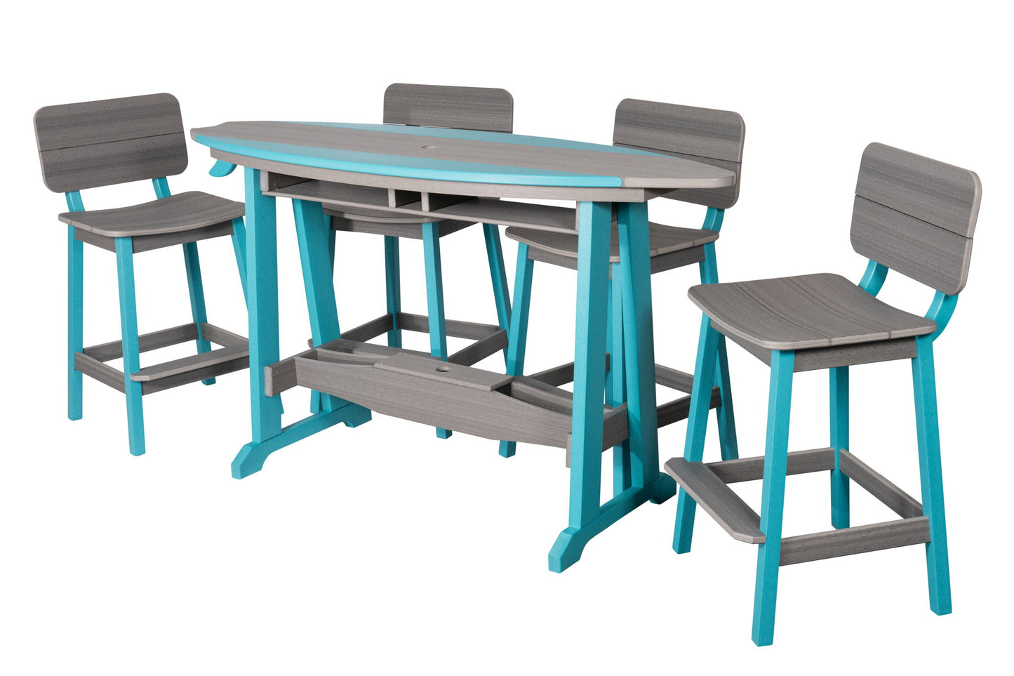 8' SurfAira Counter Table Wood Grain