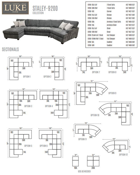 Staley 4 piece Sectional