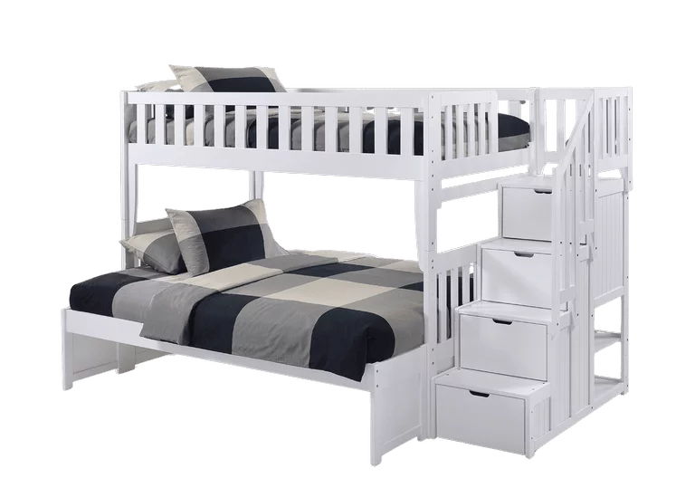 Peppermint Twin/Full Staircase Bunk