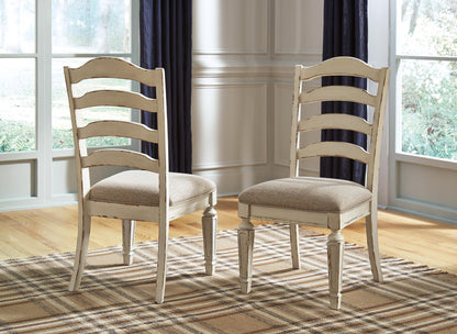 Realyn - Dining UPH Side Chair (Set of 2) - Ladderback - Chipped White