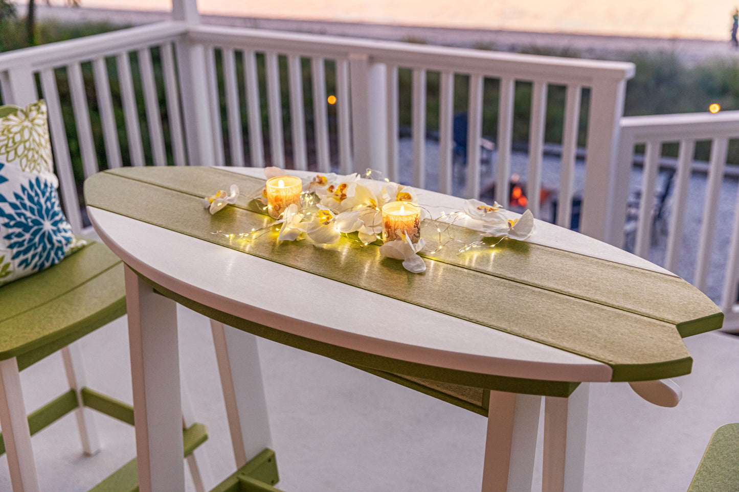 4' SurfAira Bar Table Wood Grain