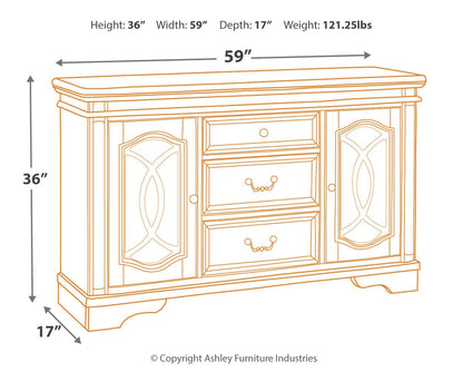 Realyn - Dining Room Server - Chipped White