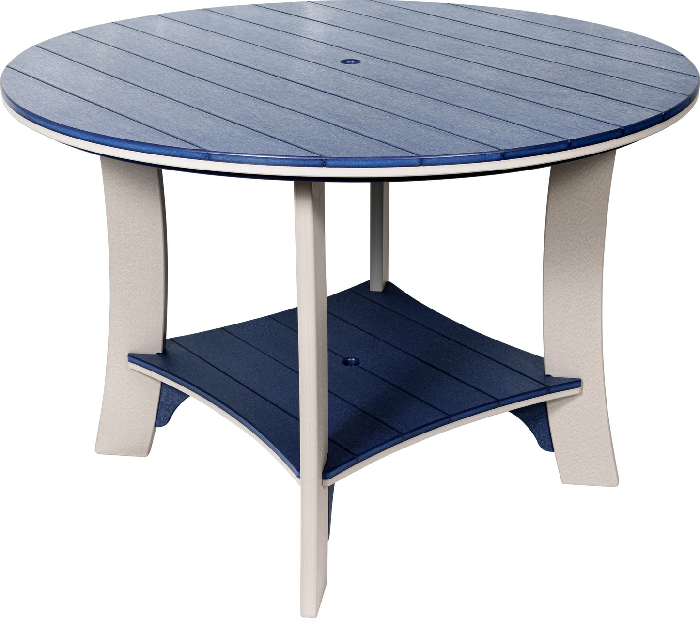 60" Serenity Round Bar Table Wood Grain