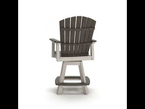 Vista Highlands - Barstool (Set of 2) - Brown / White